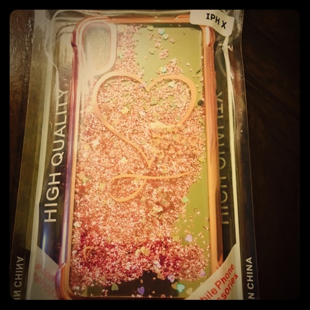 iPhone X pink case